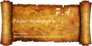 Pajer Alexandra névjegykártya