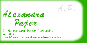 alexandra pajer business card